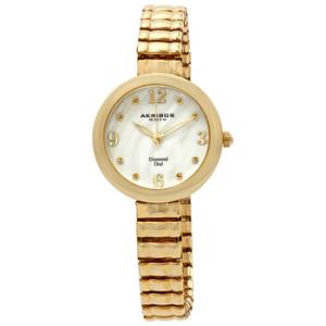 Mother of Pearl Dial Yellow Goldtone Watch AK765YG
