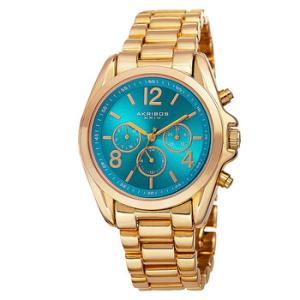 MultiFunction Blue Dial Yellow Goldtone Watch AK760YGTQ