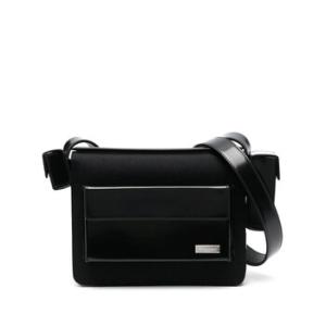 MultiPocket Zipped Calf Leaather Shoulder Bag