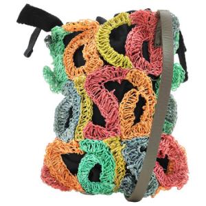 Multi Logo Crochet Crossbody Bag