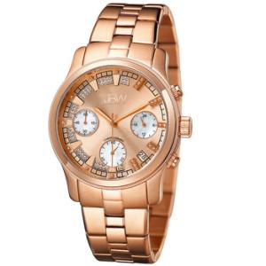 Muse Chronograph Quartz Diamond Rose Gold Dial Watch JB6217L