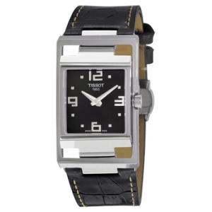MyT Open Black Dial Black Leather Watch T032.309.16.057.00