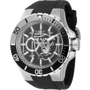 NFL Las Vegas Raiders GMT Quartz Black Dial Watch