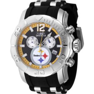 NFL Pittsburgh Steelers Chronograph GMT Quartz Black Dial Watch
