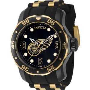 NHL Detroit Red Wings Quartz Black Dial Watch
