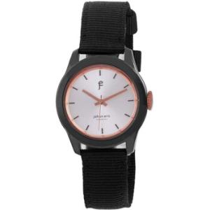 Naestved Young Sporty Round Black IP Steel Canvas Strap Watch JE140013001.16