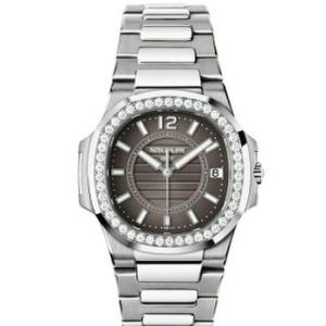 Nautilus Grey Dial 18kt White Gold Watch 70101G010