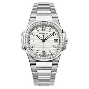 Nautilus Silvery White Dial 18 Carat White Gold Set With Diamonds Watch 70101G011