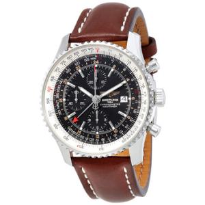Navitimer World Black Dial Watch A2432212B726BRLT