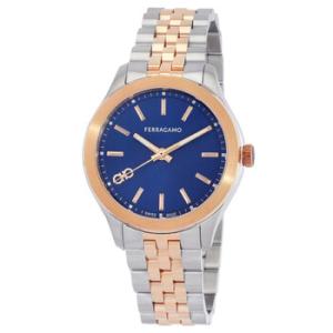 New Lady Quartz Blue Dial TwoTone Watch SFU100223