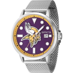 Nfl Minnesota Vikings Quartz Purple Dial Watch