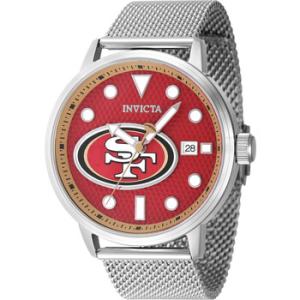 Nfl San Francisco 49ers Quartz Red Dial Watch