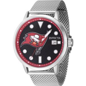 Nfl Tampa Bay Buccaneers Quartz Black Dial Watch