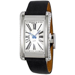 No. 7 White Sunburst Dial Red Leather Strap Watch 788.030.101