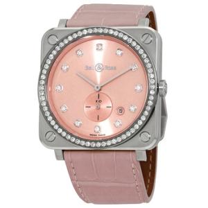 Novarosa Quartz Diamond Pink Dial Watch BRSPKSTLGDSCR