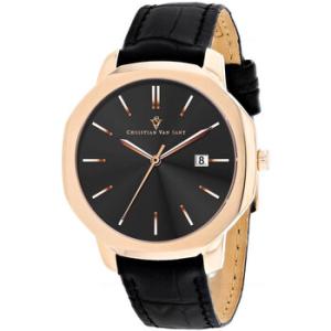 Octavius Slim Quartz Black Dial Watch CV0534