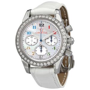 Olympic Collection Timeless Chronograph Automatic Chronometer White Mother of Pearl Dial Watch 4876.70.36
