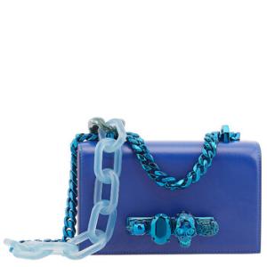Open Box  Alexander McQueen Mini Jewelled Satchel In Royal Blue