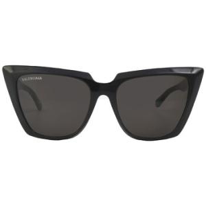 Open Box  Balenciaga Grey Cat Eye Sunglasses BB0046S 001
