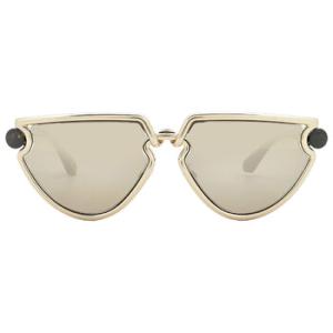 Open Box  Burberry Gold Mirror Irregular Sunglasses BE3152 11095A