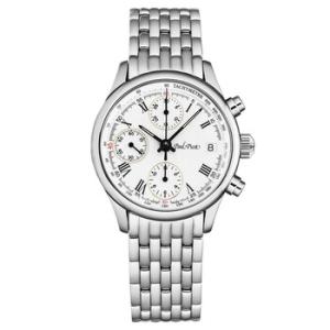 Open Box  Paul Picot Telemark Chronograph Automatic White Dial Watch P4102.20.113B