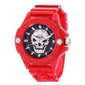 Open Box  Philipp Plein The Skull Quartz Black Dial Watch PWWAA0223