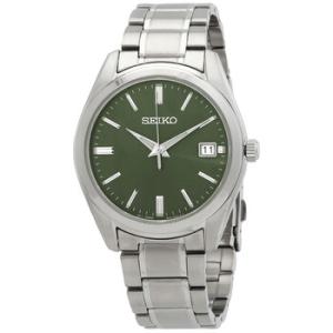 Open Box  Seiko Essentials Quartz Green Dial Watch SUR527