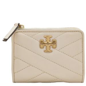 Open Box  Tory Burch BiFold Chevron Kira Wallet In New Cream