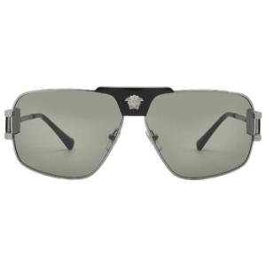 Open Box  Versace Green Navigator Sunglasses VE2251 10012