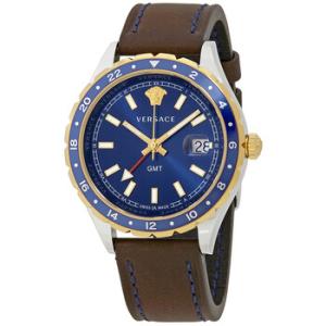 Open Box  Versace Hellenyium GMT Blue Dial Watch V11080017