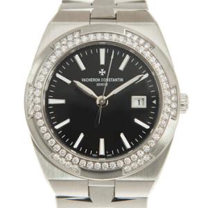 Overseas Quartz Diamond Black Dial Watch 1205V100AB591