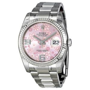 Oyster Perpetual 36 mm Pink Floral Dial Stainless Steel Bracelet Automatic Watch 116234PAFO