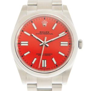 Oyster Perpetual 41 Automatic Coral Red Dial Watch 124300CRLRDSO