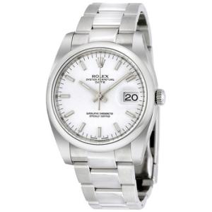 Oyster Perpetual Date 34 White Dial Stainless Steel Bracelet Automatic Watch 115200WSO