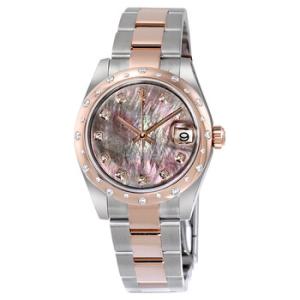 Oyster Perpetual Datejust 31 Black Mother of Pearl Dial Stainless Steel and 18K Everose Gold Bracelet Automatic Watch 178341BKMDO