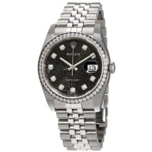 Oyster Perpetual Datejust 36 Black Dial Stainless Steel Jubilee Bracelet Automatic Watch 116244BKJDJ