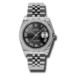 Oyster Perpetual Datejust 36 Black Dial Stainless Steel Jubilee Bracelet Automatic Watch 116244BKSBRJ