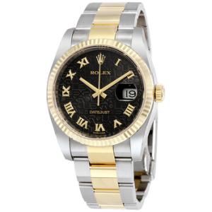 Oyster Perpetual Datejust 36 Black Dial Stainless Steel and 18K Yellow Gold Bracelet Automatic Watch 116233BKJRO