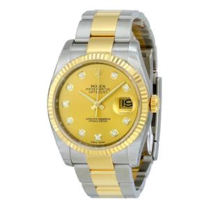 Oyster Perpetual Datejust 36 Champagne Dial Stainless Steel and 18K Yellow Gold Bracelet Automatic Watch 116233CDO