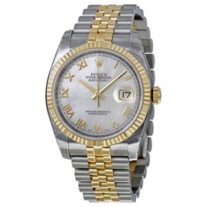 Oyster Perpetual Datejust 36 Mother of Pearl Dial Stainless Steel and 18K Yellow Gold Jubilee Bracelet Automatic Watch 116233MRJ