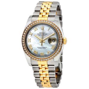 Oyster Perpetual Datejust 36 Mother of Pearl Dial Stainless Steel and 18K Yellow Gold Jubilee Bracelet Automatic Watch 116243MRJ