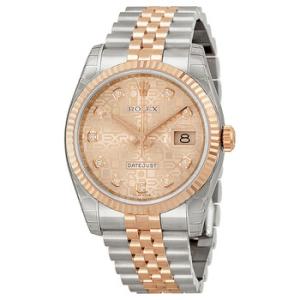 Oyster Perpetual Datejust 36 Pink Dial Stainless Steel and 18K Everose Gold Jubilee Bracelet Automatic Watch 116231PJDJ