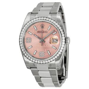 Oyster Perpetual Datejust 36 Pink Wave Dial Stainless Steel Bracelet Automatic Watch 116244PWSDAO