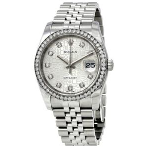 Oyster Perpetual Datejust 36 Silver Dial Stainless Steel Jubilee Bracelet Automatic Watch 116244SJDJ