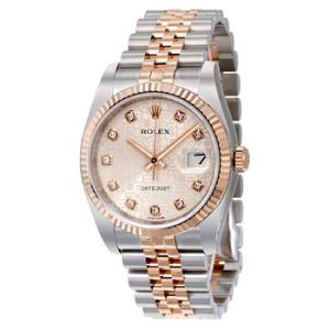 Oyster Perpetual Datejust 36 Silver Dial Stainless Steel and 18K Everose Gold Jubilee Bracelet Automatic Watch 116231SJDJ