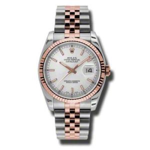 Oyster Perpetual Datejust 36 Silver Dial Stainless Steel and 18K Everose Gold Jubilee Bracelet Automatic Watch 116231SSJ