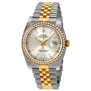 Oyster Perpetual Datejust 36 Silver Dial Stainless Steel and 18K Yellow Gold Jubilee Bracelet Automatic Watch 116243SSJ