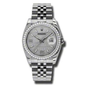 Oyster Perpetual Datejust 36 Silver Wave Dial Stainless Steel Jubilee Bracelet Automatic Watch 116244SWSDAJ