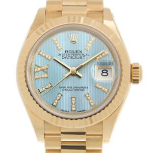 Oyster Perpetual Datejust Cornflower Blue Dial Automatic 18 Carat Yellow Gold Watch 279178CFBLSRDP