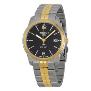 PR100 Black Dial Twotone Watch T0494102205701